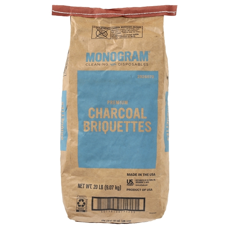 MONOGRAM PREMIUM CHARCOAL HARDWOOD BARBECUE CHARCOAL BAG