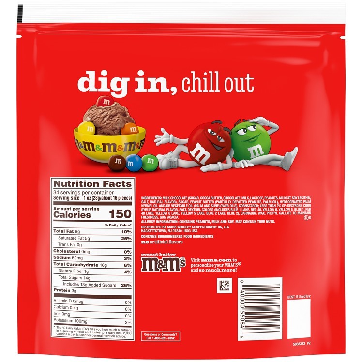 M&M'S PEANUT BUTTER PARTY BAG 34 OZ