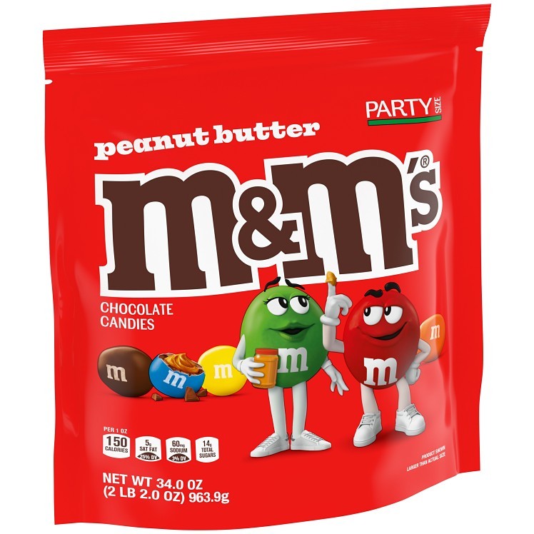 M&M'S PEANUT BUTTER PARTY BAG 34 OZ
