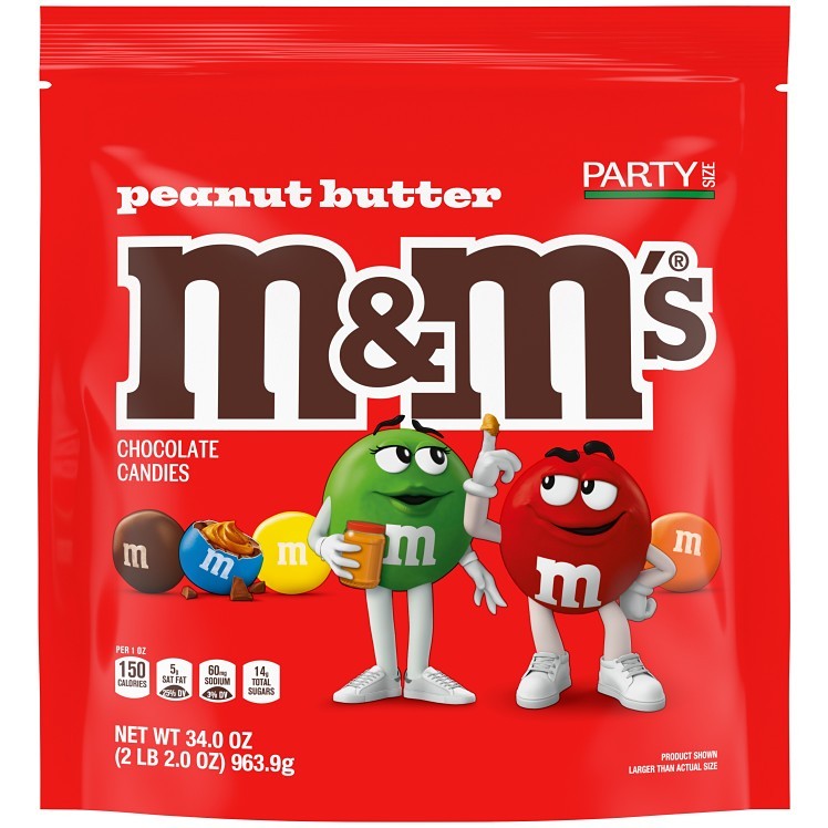M&M'S PEANUT BUTTER PARTY BAG 34 OZ