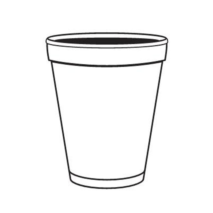 MONOGRAM CUP FOAM 10 OZ WHITE