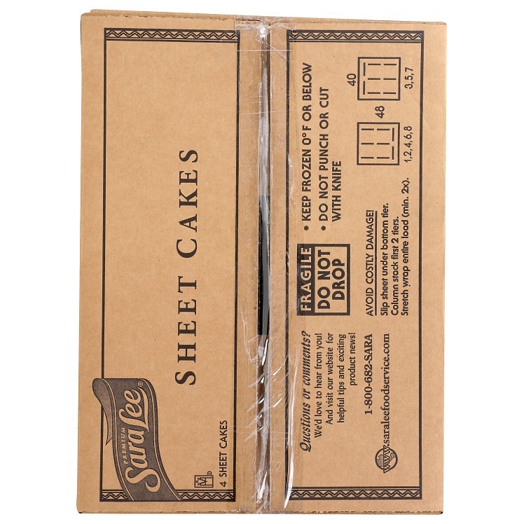 SARA LEE CARROT CAKE ICED 1/2 SHEET UNSLICED