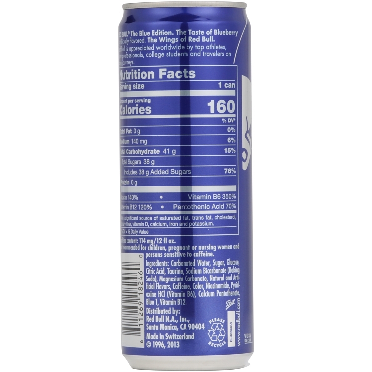 RED BULL ENERGY DRINK BLUE EDITION 12 OZ