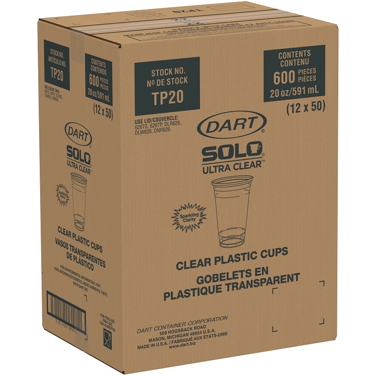 DART CLEAR 20 OZ PLASTIC COLD CUP