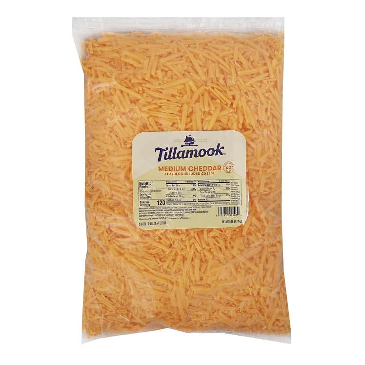 TILLAMOOK MEDIUM CHEDDAR CHEESE SHREDDED