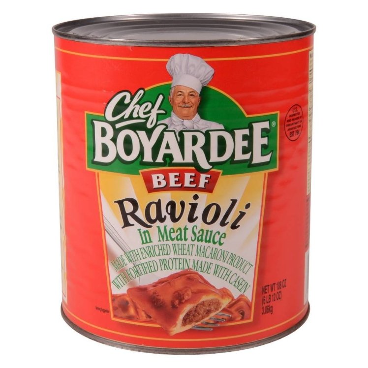 CHEF BOYARDEE RAVIOLI WITH BEEF IN MEAT SAUCE CAN