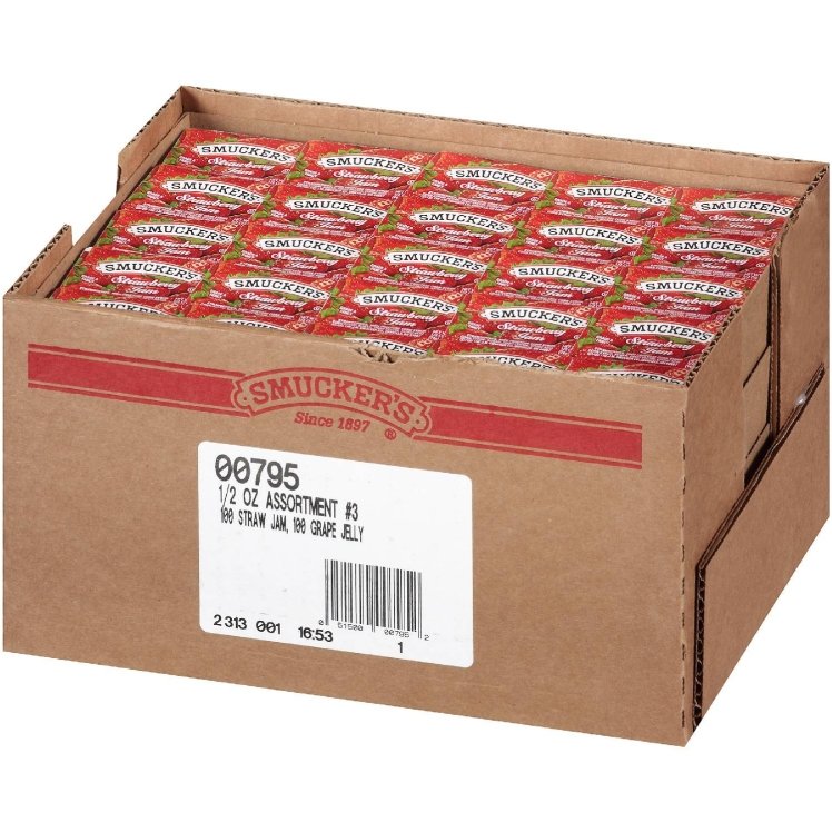 SMUCKER'S ASSORTED SINGLE SERVE CUP JELLY