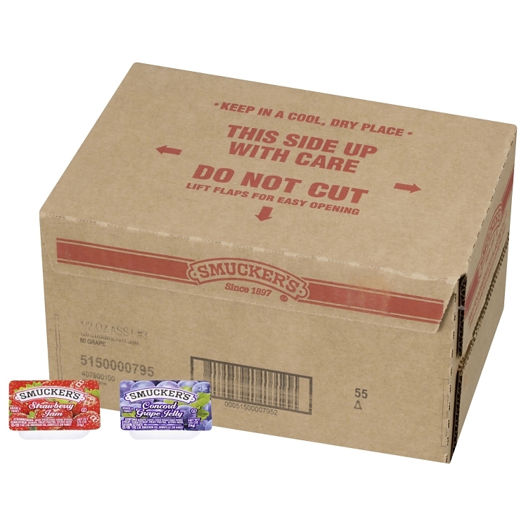 SMUCKER'S ASSORTED SINGLE SERVE CUP JELLY
