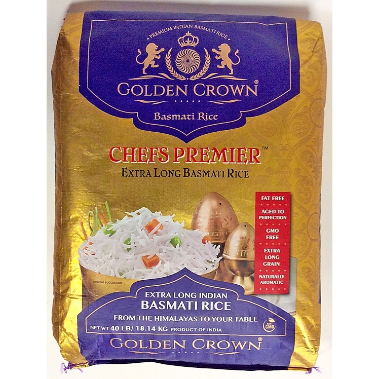 GOLDEN CROWN RICE BASMATI EXTRA-LONG RAW IMPORT INDIA