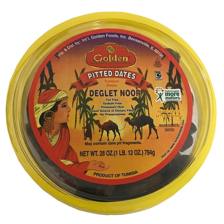 International Golden Foods Delget Noor Whole Pitted Dates, 28 oz