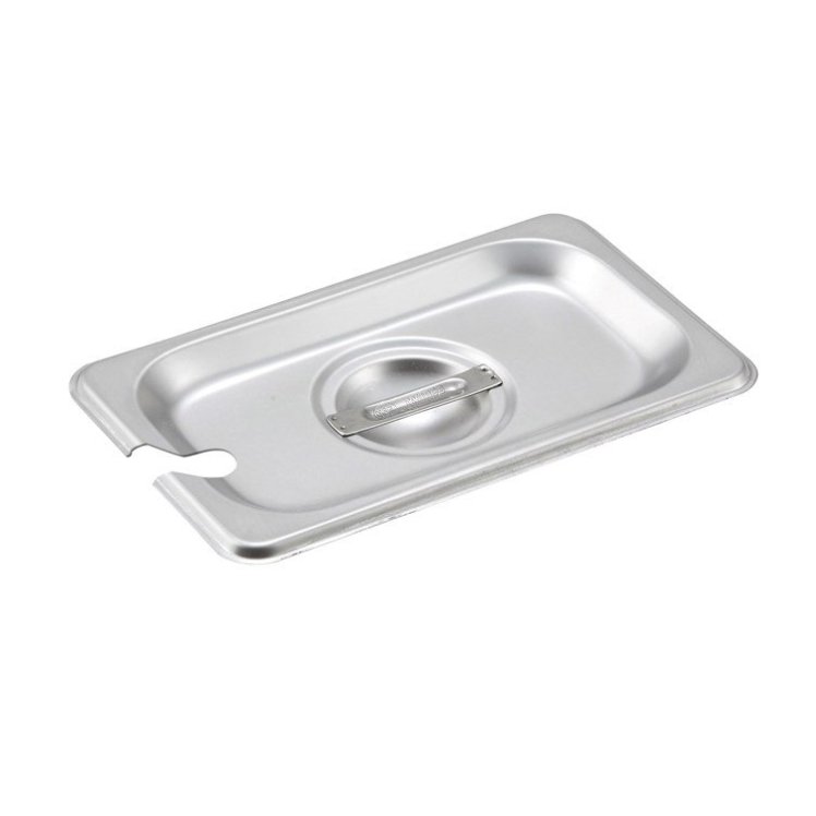 WINCO STEAM PAN COVER STAINLESS STEEL SLOT NINTH SIZE