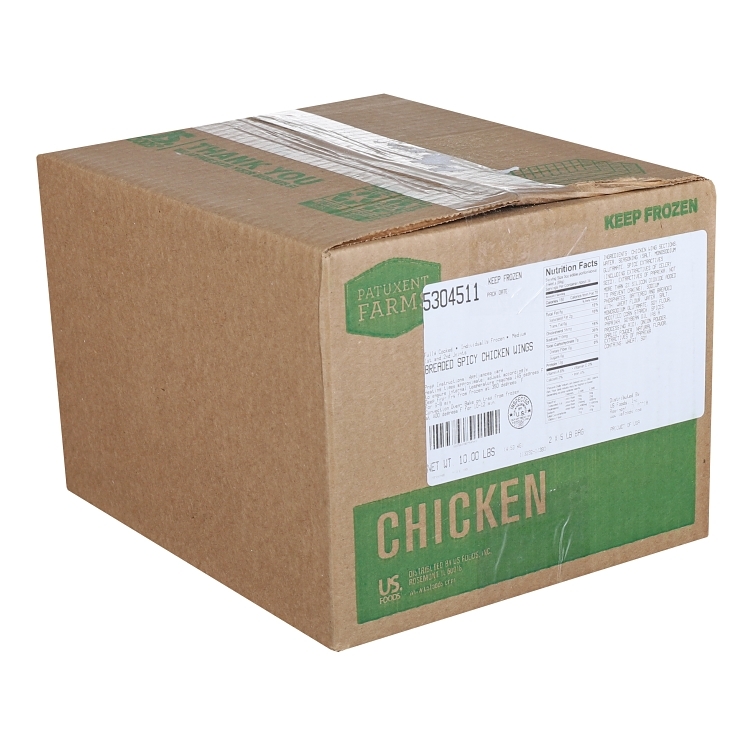 PATUXENT FARMS CHICKEN WING 1&2 JOINT BREADED SPICY