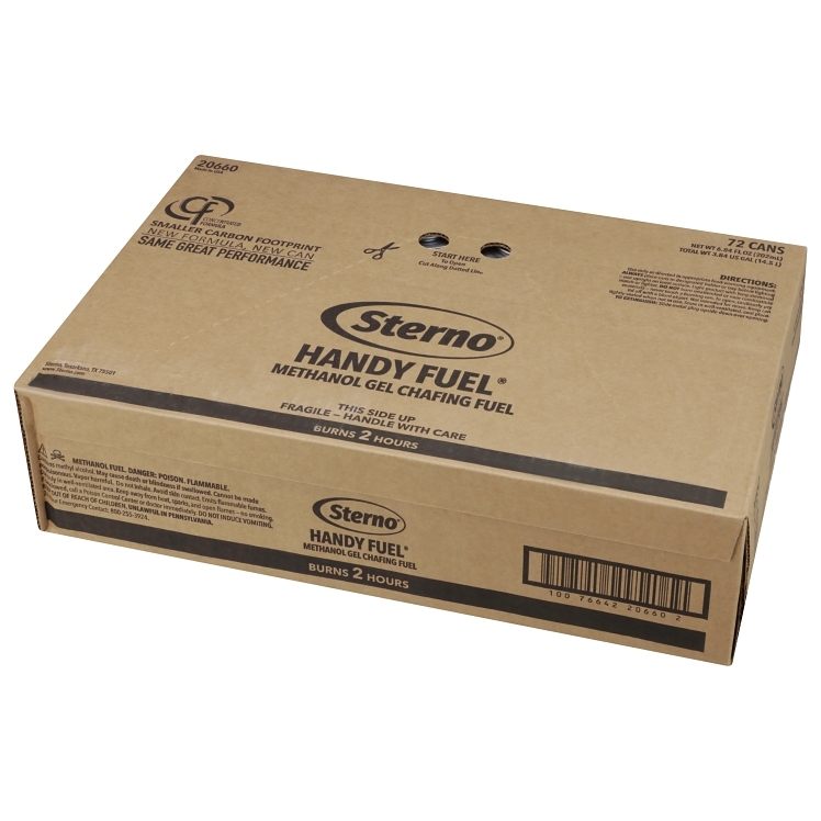 STERNO 2 HR HANDY FUEL METHANOL GEL CHAFING FUEL