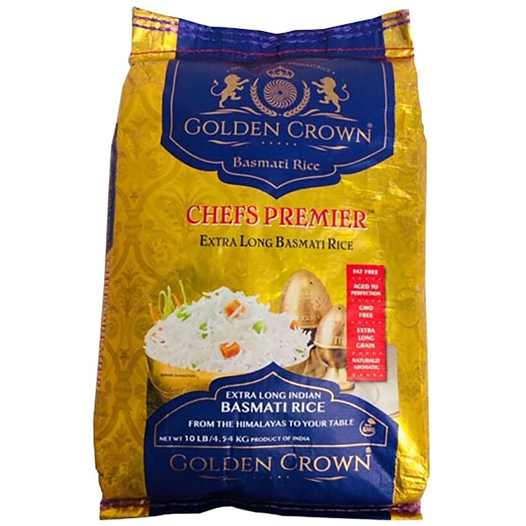 GOLDEN CROWN RICE EXTRA-LONG BASMATI RAW - US Foods CHEF'STORE