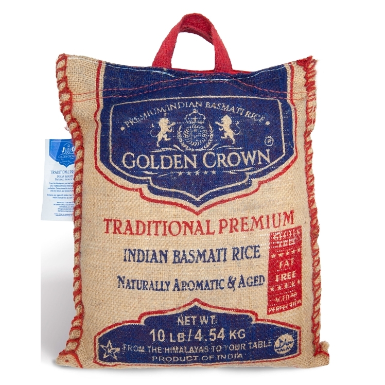 GOLDEN CROWN RICE, BASMATI RAW PREMIUM