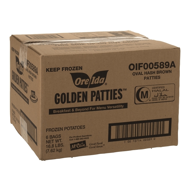 ORE-IDA GOLDEN PATTIES OVAL HASH BROWN PATTIES