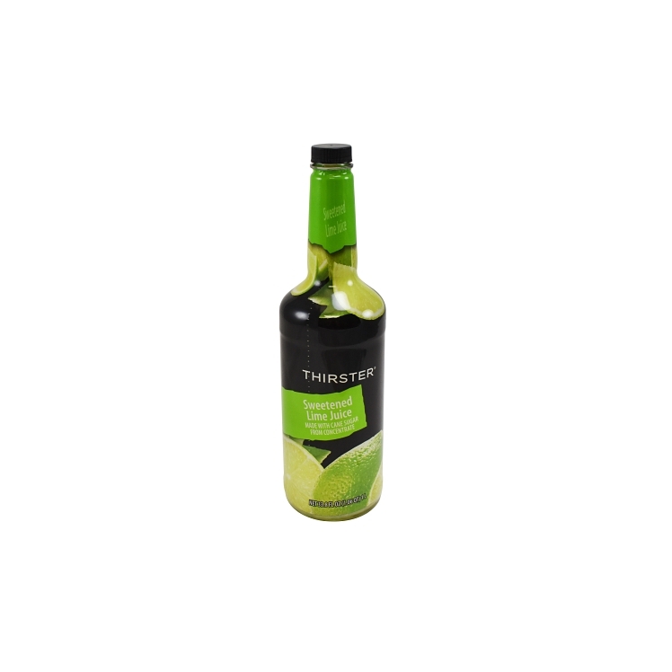 THIRSTER BAR MIX LIME JUICE SWEETENED PLASTIC BOTTLE SHELF STABLE CO