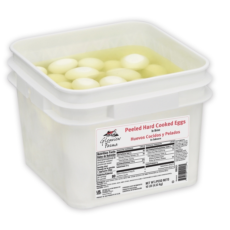 GLENVIEW FARMS HARD COOKED PEELED WHOLE EGG REF IN BRINE PAIL