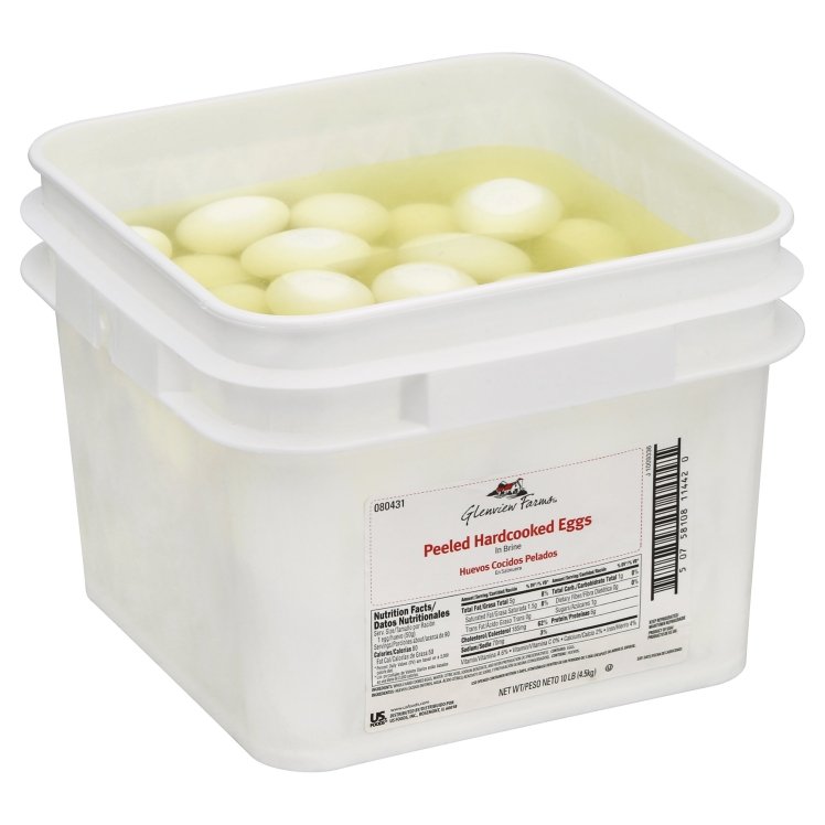 GLENVIEW FARMS HARD COOKED PEELED WHOLE EGG REF IN BRINE PAIL