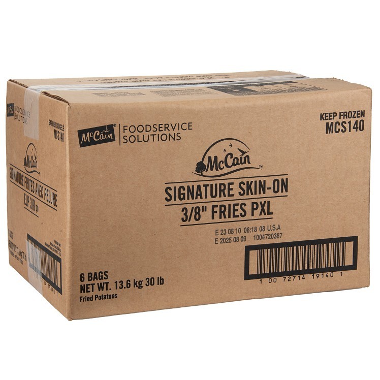 MCCAIN 3/8 STRAIGHT CUT FRENCH FRY LONG FROZEN 6/5LB