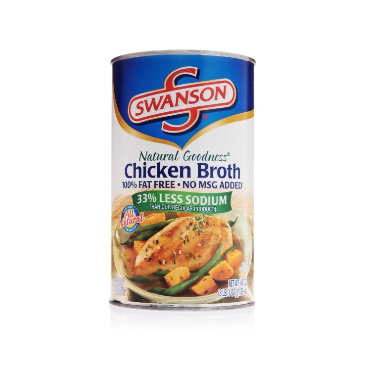 SWANSON CHICKEN BROTH LIQUID REDUCED SODIUM SHELF