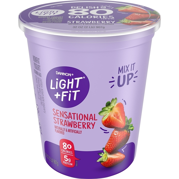 DANNON LIGHT & FIT YOGURT STRAWBERRY BLENDED