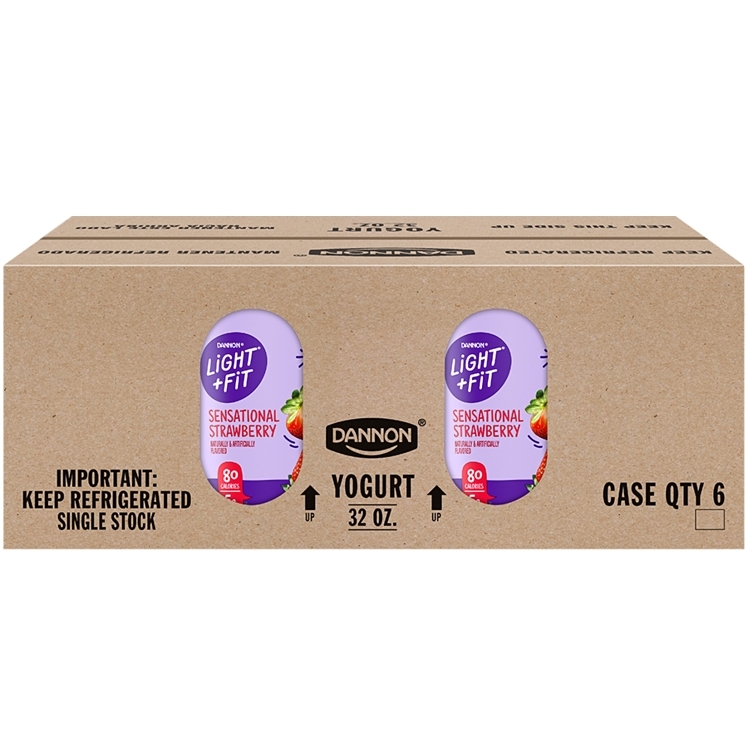 DANNON LIGHT & FIT YOGURT STRAWBERRY BLENDED