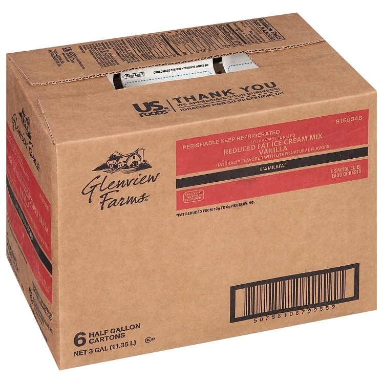 GLENVIEW FARMS VANILLA ICE CREAM MIX 5% MILK FAT