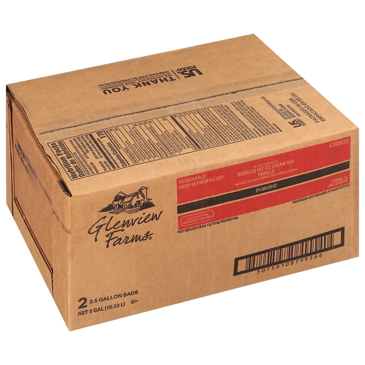 GLENVIEW FARMS ICE CREAM MIX SOFT SERVE VANILLA 5%