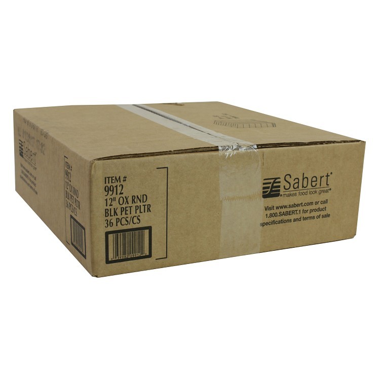 SABERT BLACK 12 ONYX ROUND PLATTER