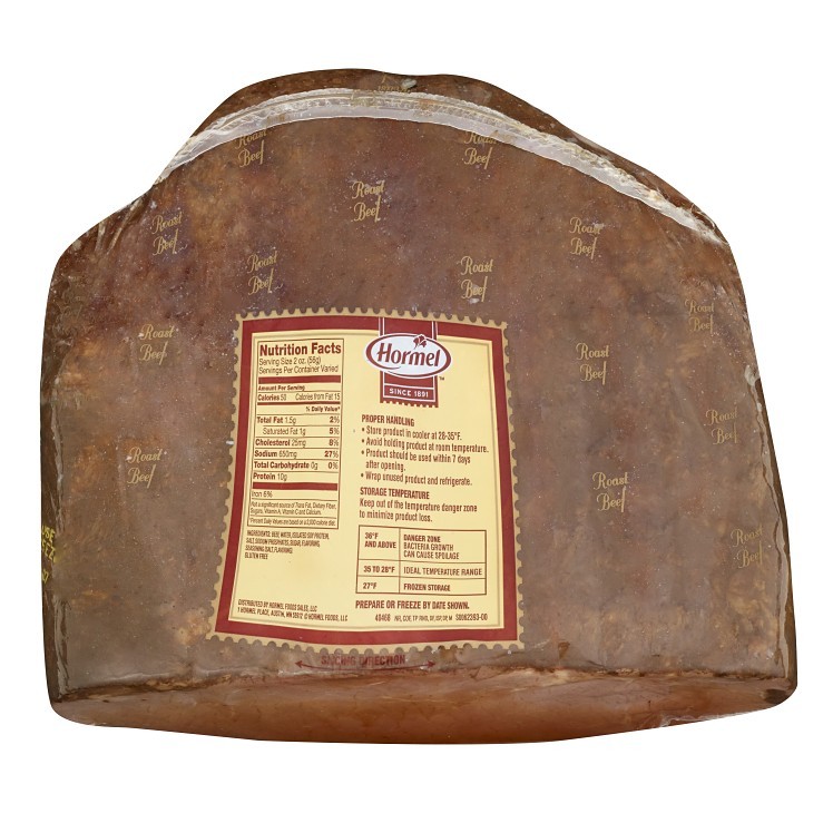 HORMEL COOKED ROAST BEEF TOP INSIDE ROUND