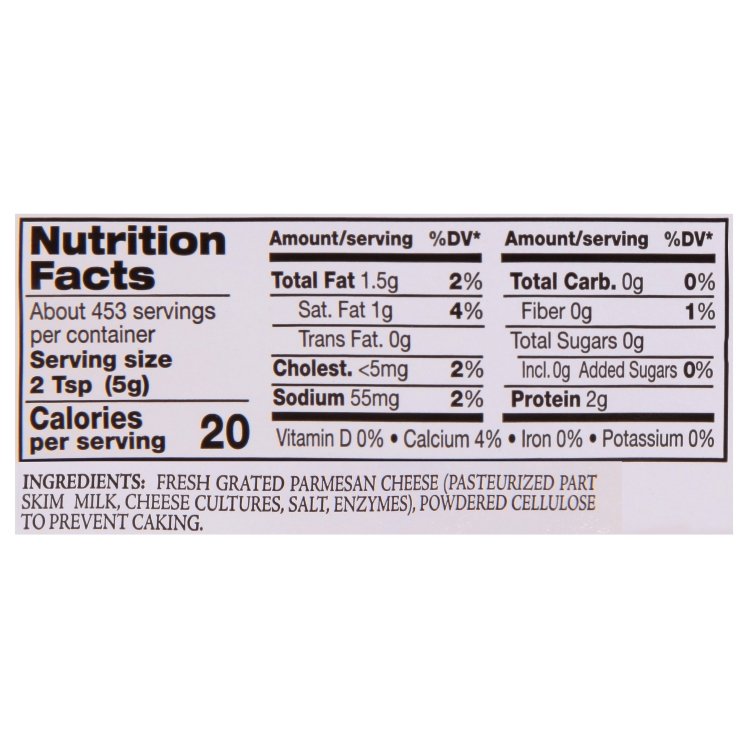STELLA PARMESAN CHEESE GRATED