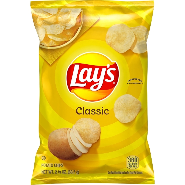 LAYS POTATO CHIPS PLAIN SINGLE SERVE BAG CLASSIC