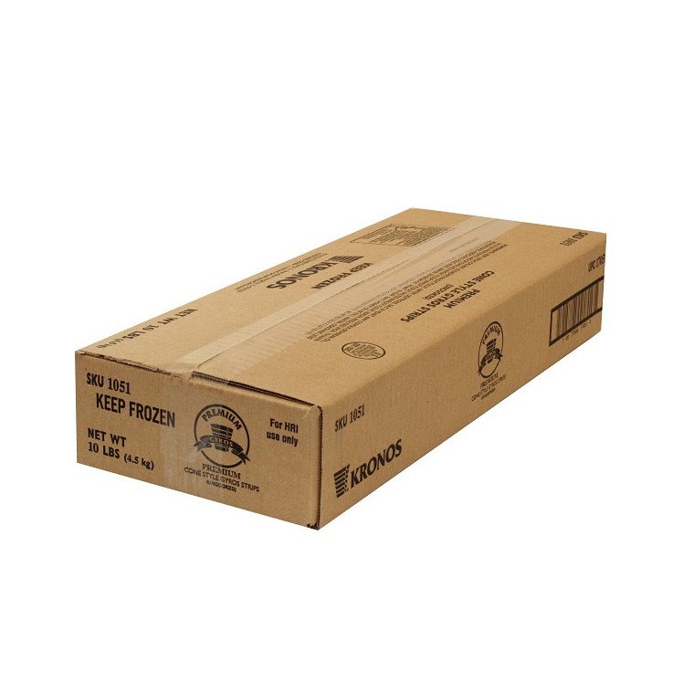KRONOS GYRO MEAT BEEF STRIP 1.25 OZ IQF