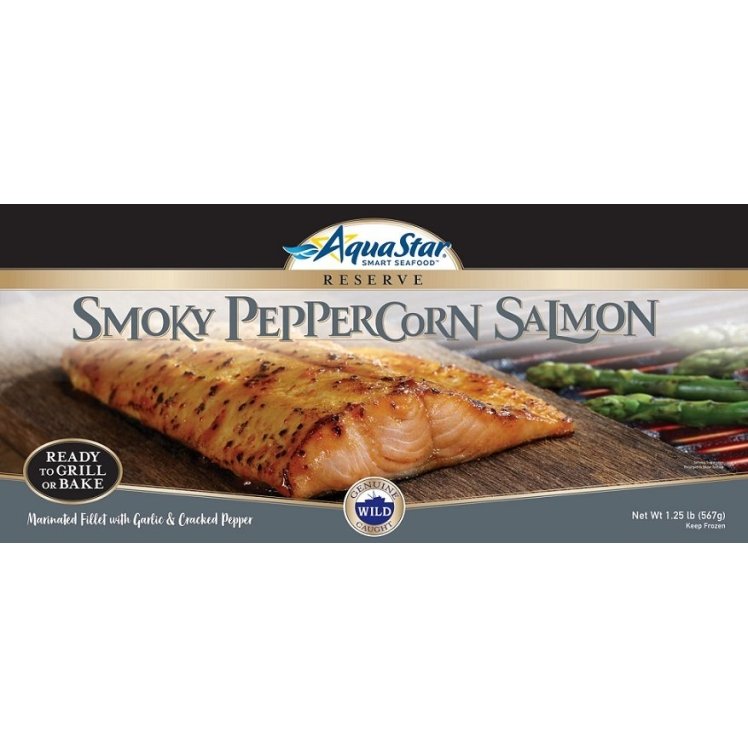 AQUA STAR SMOKEY PEPPERCORN WILD CHUM SALMON FILLET