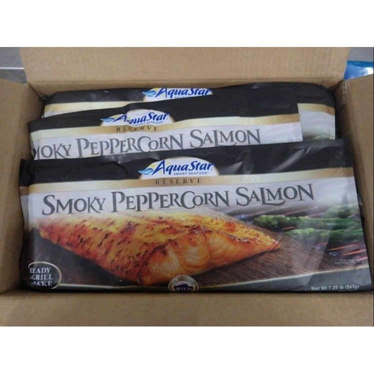 AQUA STAR SMOKEY PEPPERCORN WILD CHUM SALMON FILLET