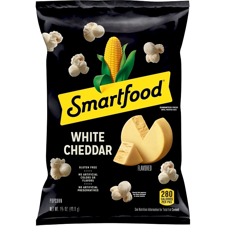SMARTFOOD POPCORN WHITE CHEDDAR COOKED