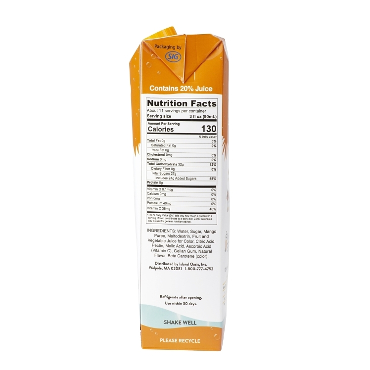 ISLAND OASIS BAR MIX MANGO PUREE