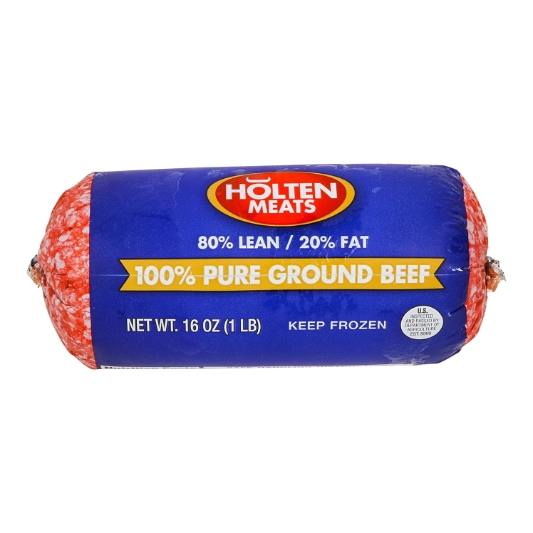 HOLTEN GROUND BEEF 80/20 MEDIUM RAW FROZEN