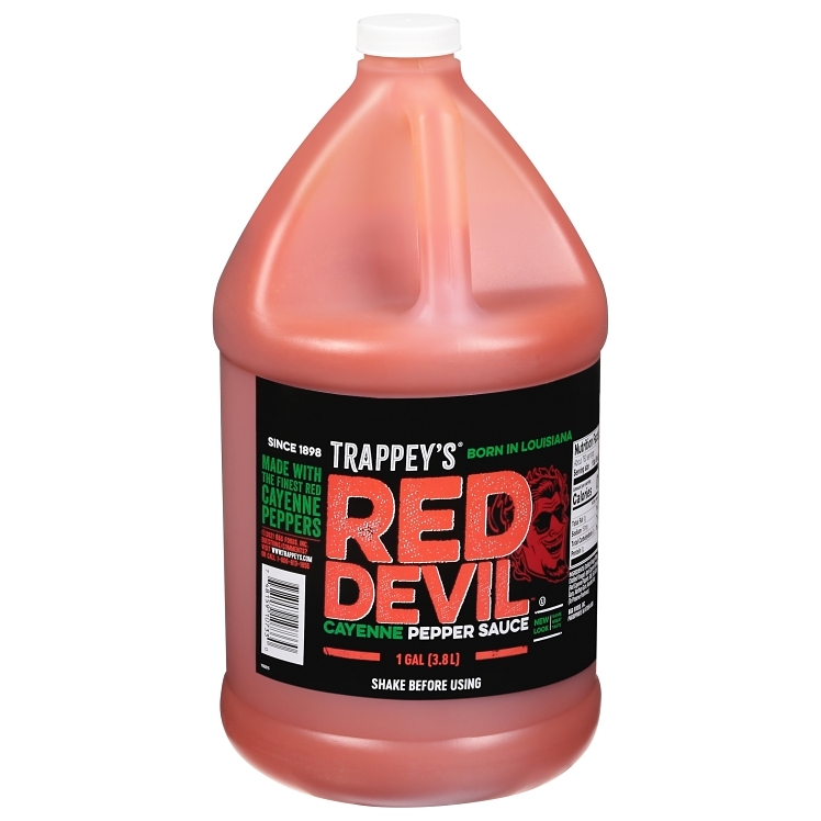 RED DEVIL HOT SAUCE PLASTIC JUG SHELF STABLE