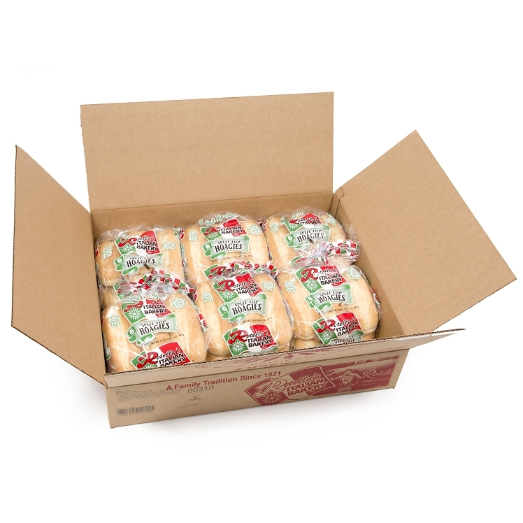 ROTELLA'S SPLIT TOP HOAGIE ROLL 6-7 SLICED 6/6/3.1 OZ FZN