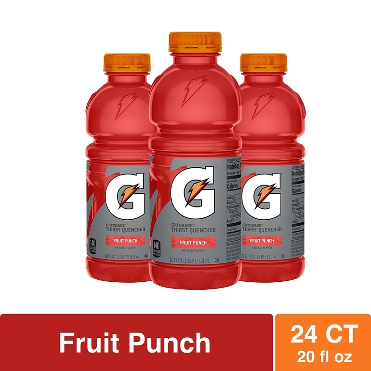 GATORADE FRUIT PUNCH WIDE MOUTH DRINK 24/20 OZ