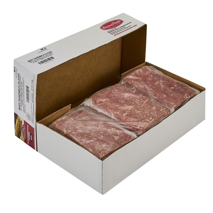 PHILADELPHIA CHEESESTEAK 4 OZ. BEEF LOIN PHILLY MEAT FLATS
