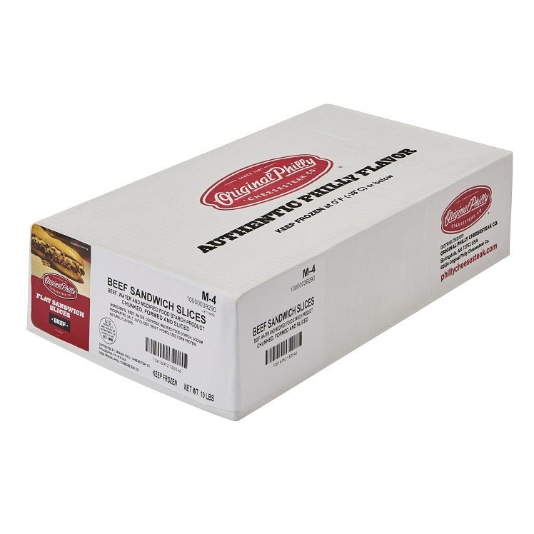 PHILADELPHIA CHEESESTEAK 4 OZ. BEEF LOIN PHILLY MEAT FLATS