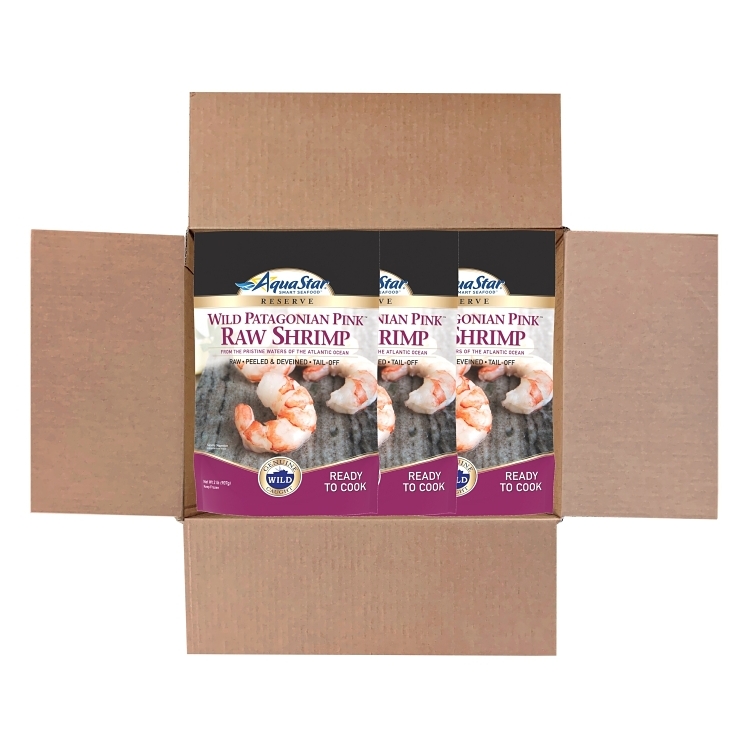 AQUA STAR WILD PATAGONIAN PINK RAW SHRIMP 31/40