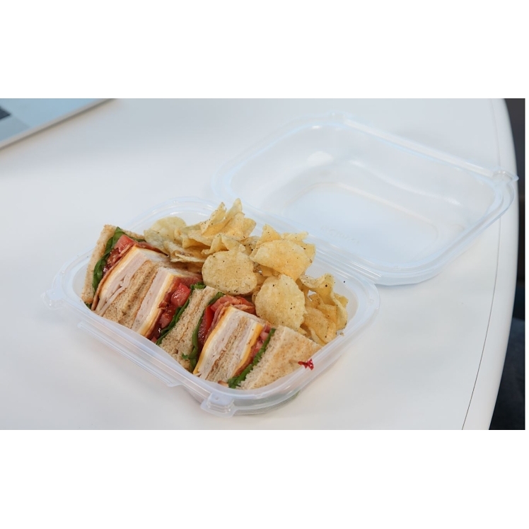 GENPAK CLOVER CLEAR EXTRA LARGE HINGED CONTAINER