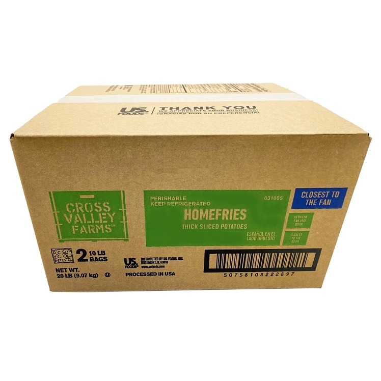 CROSS VALLEY FARMS POTATO SLICED 1/8 INCH SKINLESS RUSSET