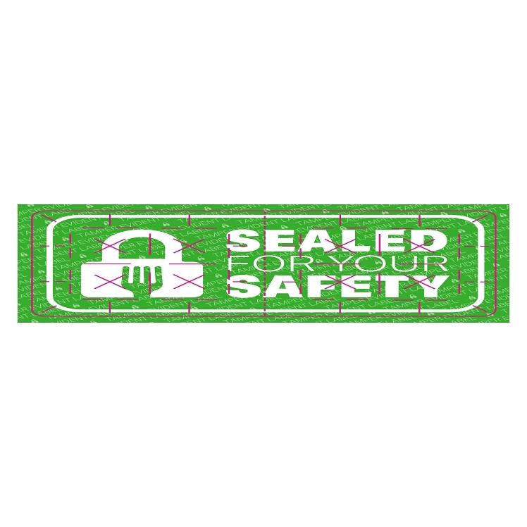 MONOGRAM 2 IN X 4IN TAMPER EVIDENT TAKEOUT LABELS