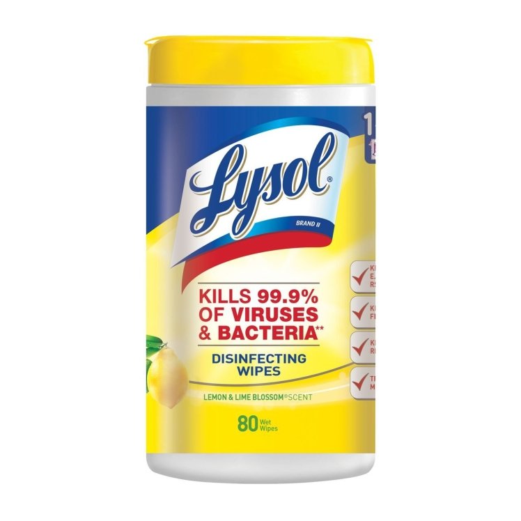 Lysol Disinfecting Wipes Lemon and Lime Blossom Scent