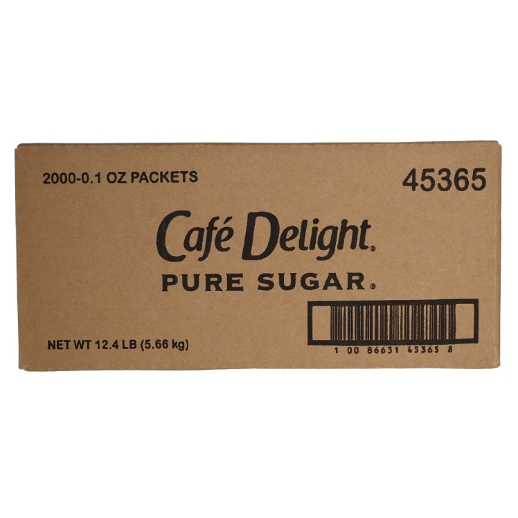CAFE DELIGHTS WHITE SUGAR PACKET 1/10OZ